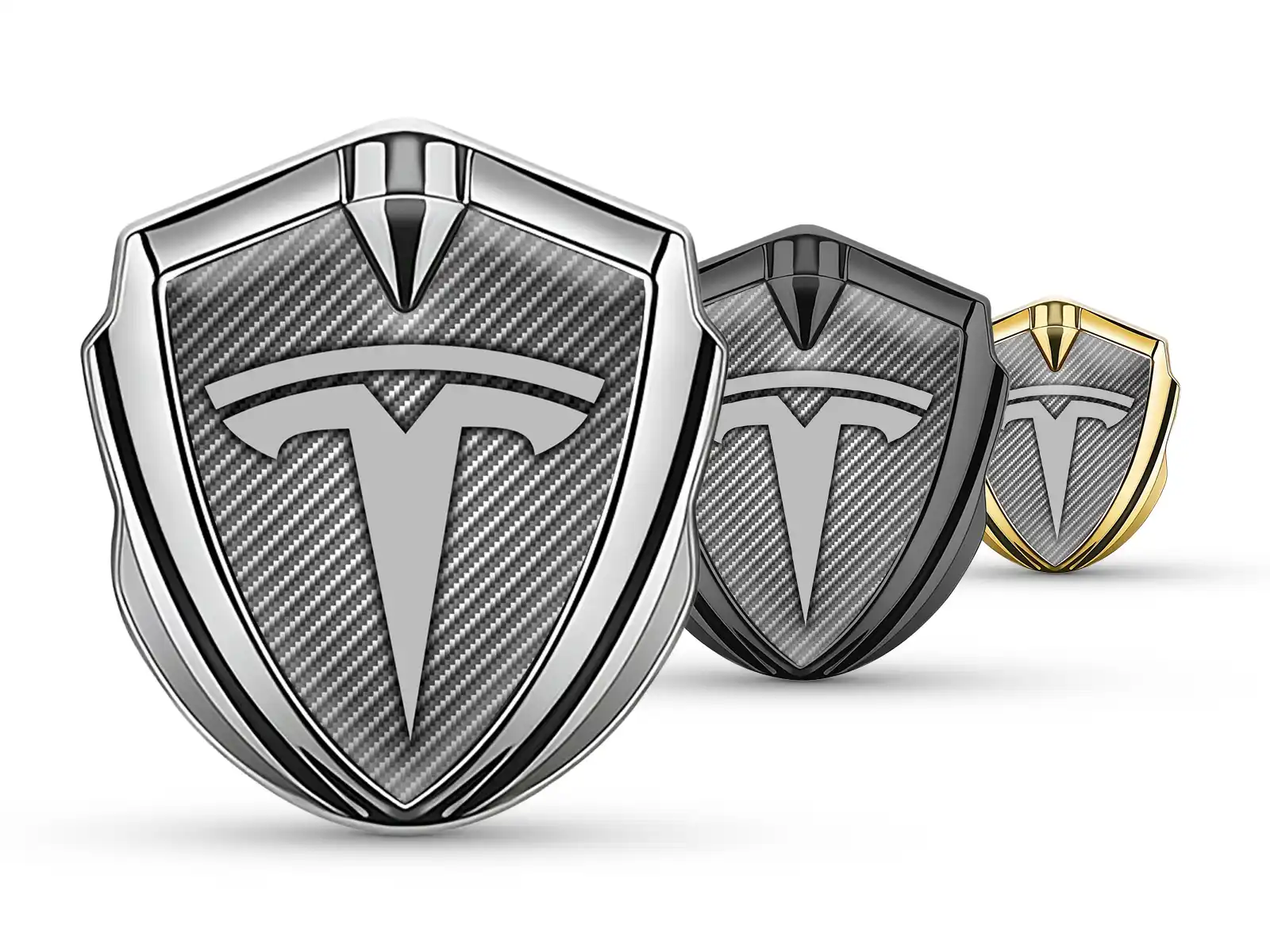 Tesla Emblem Silicon Badge Durable Premium Feel